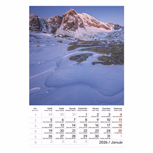 Falinaptár TOPTIMER T094 220x330mm álló Hegyek 2026.