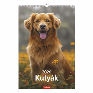 Falinaptár TOPTIMER T094 220x330mm álló Kutyák 2026.