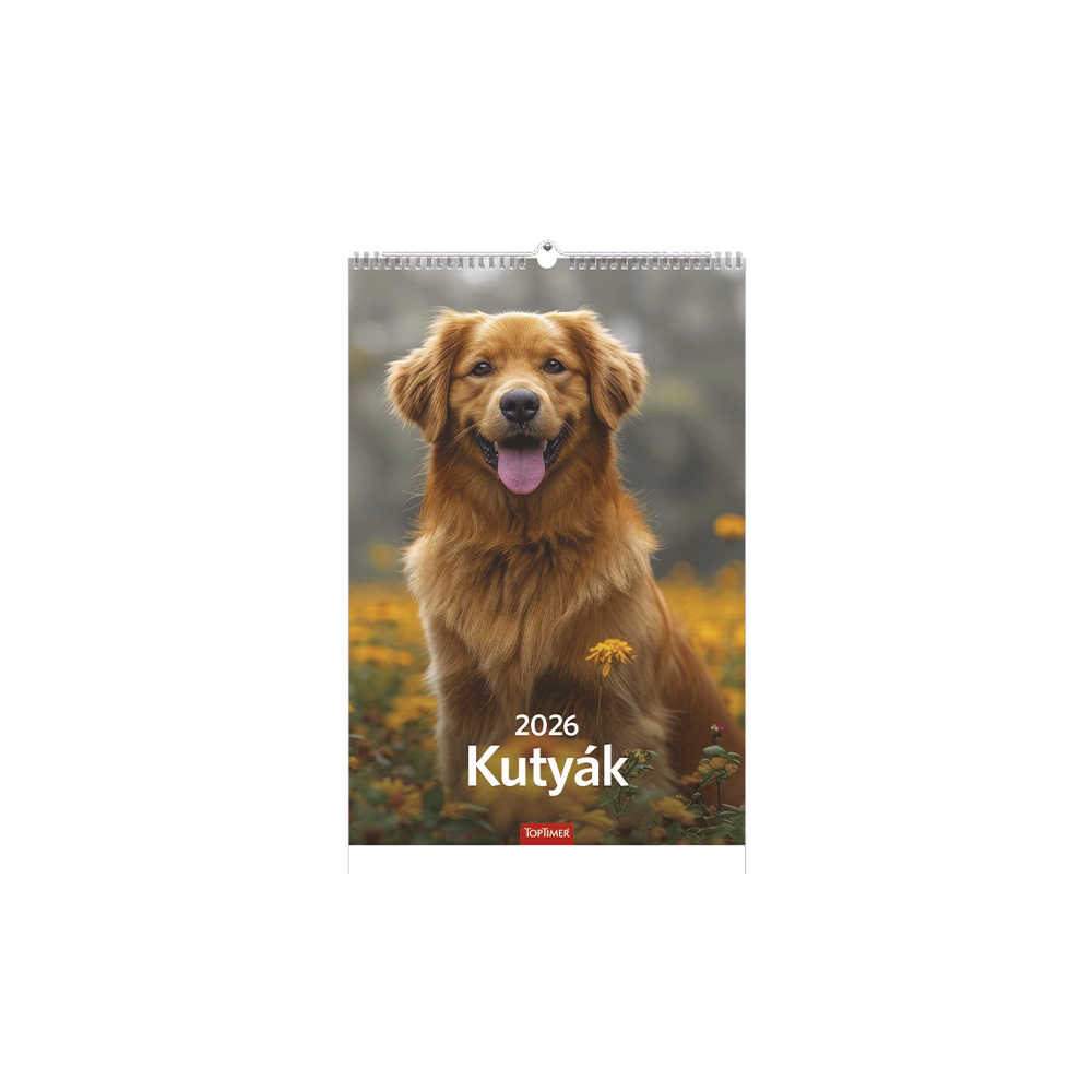 Falinaptár TOPTIMER T094 220x330mm álló Kutyák 2026.