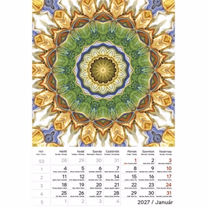 Falinaptár TOPTIMER T094 220x330mm álló Mandala 2027