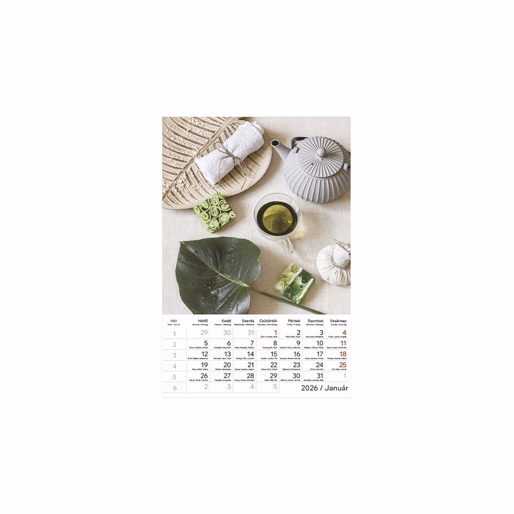 Falinaptár TOPTIMER T094 220x330mm álló Relax 2026. Falinaptár TOPTIMER T094 220x330mm álló Relax 2026.