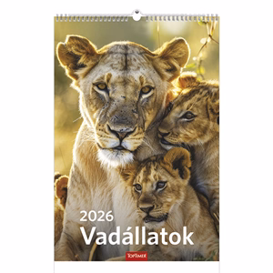 Falinaptár TOPTIMER T094 220x330mm álló Vadállatok 2026.