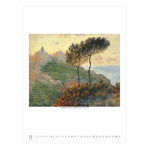 Falinaptár TOPTIMER T096 420x560mm álló Claude Monet 2026.