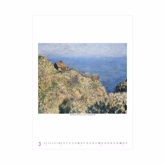 Falinaptár TOPTIMER T096 420x560mm álló Claude Monet 2026.
