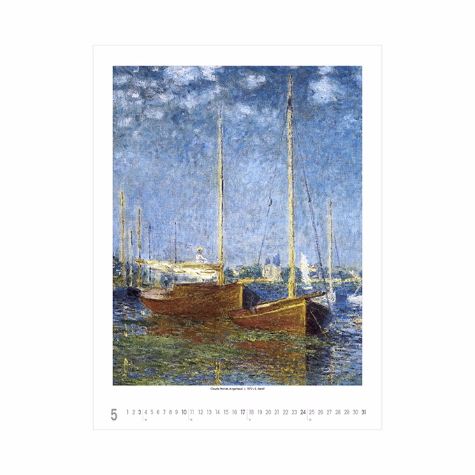Falinaptár TOPTIMER T096 420x560mm álló Claude Monet 2026.