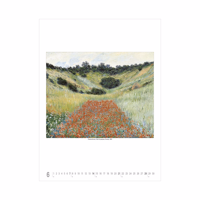Falinaptár TOPTIMER T096 420x560mm álló Claude Monet 2026.