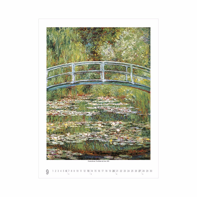 Falinaptár TOPTIMER T096 420x560mm álló Claude Monet 2026.