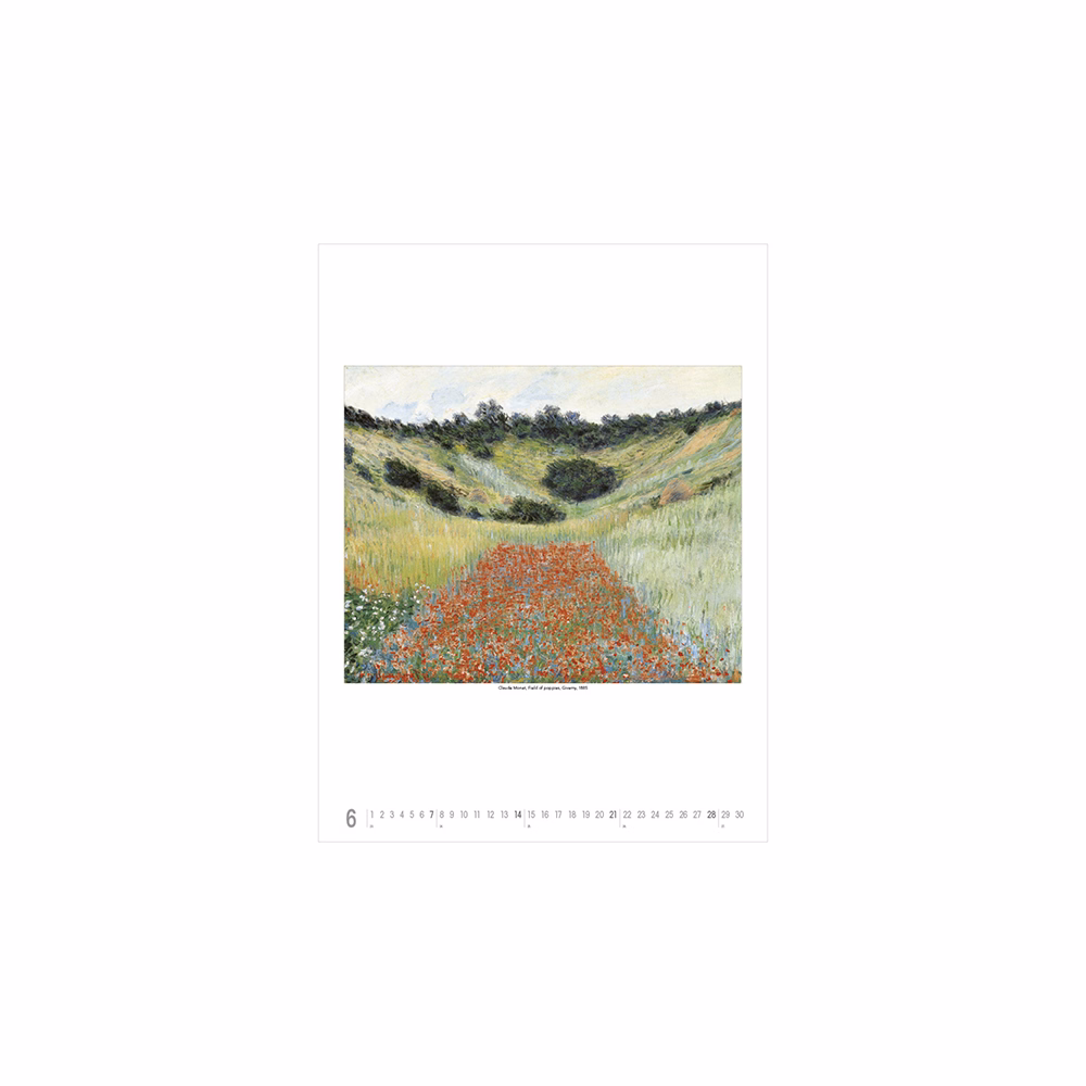 Falinaptár TOPTIMER T096 420x560mm álló Claude Monet 2026.