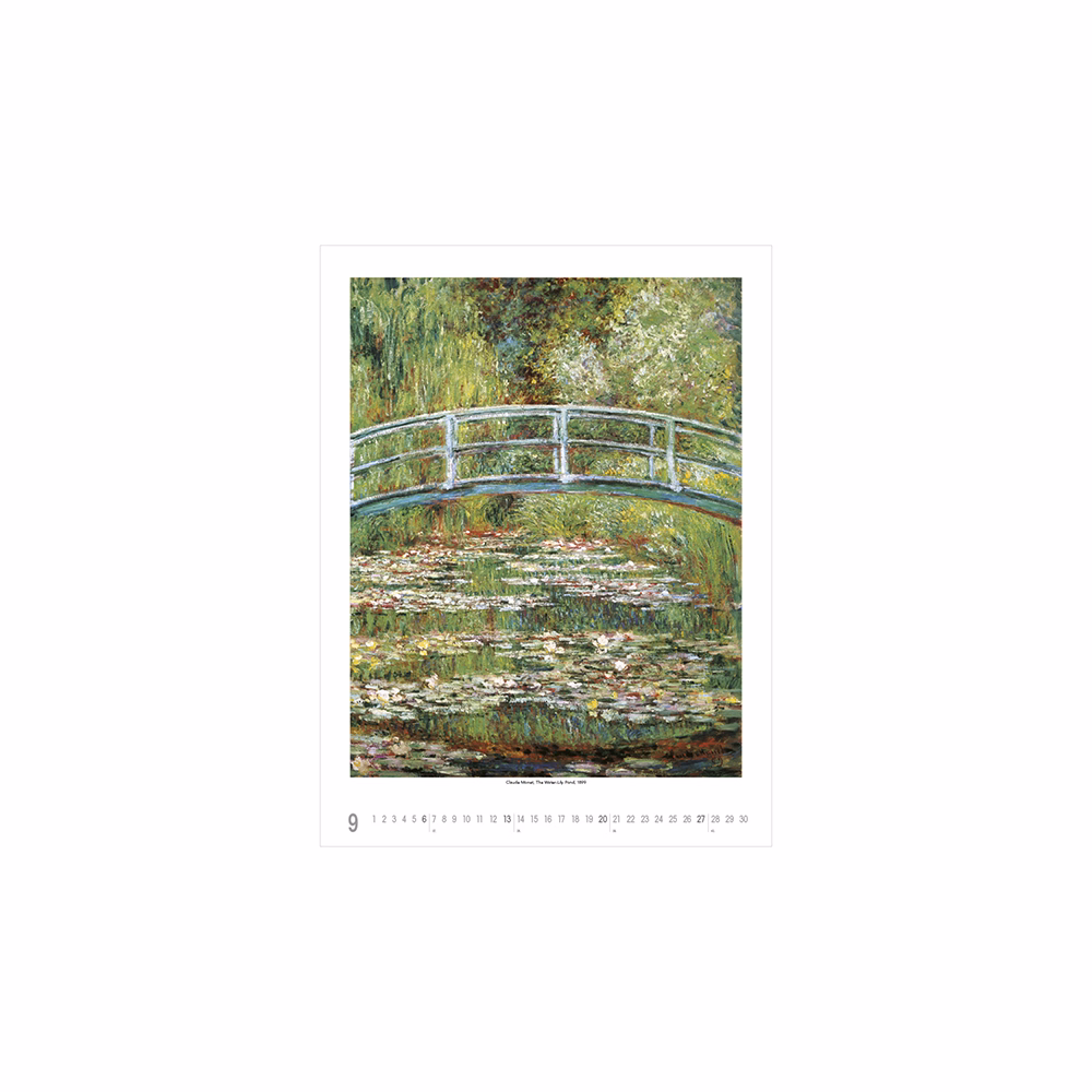 Falinaptár TOPTIMER T096 420x560mm álló Claude Monet 2026.