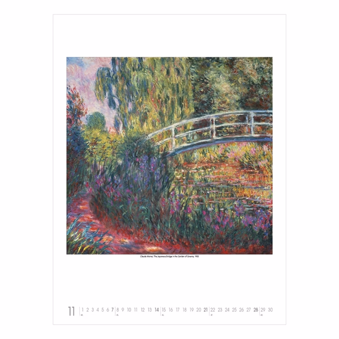 Falinaptár TOPTIMER T096 420x560mm álló Claude Monet 2027