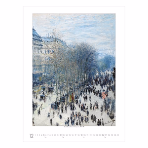 Falinaptár TOPTIMER T096 420x560mm álló Claude Monet 2027