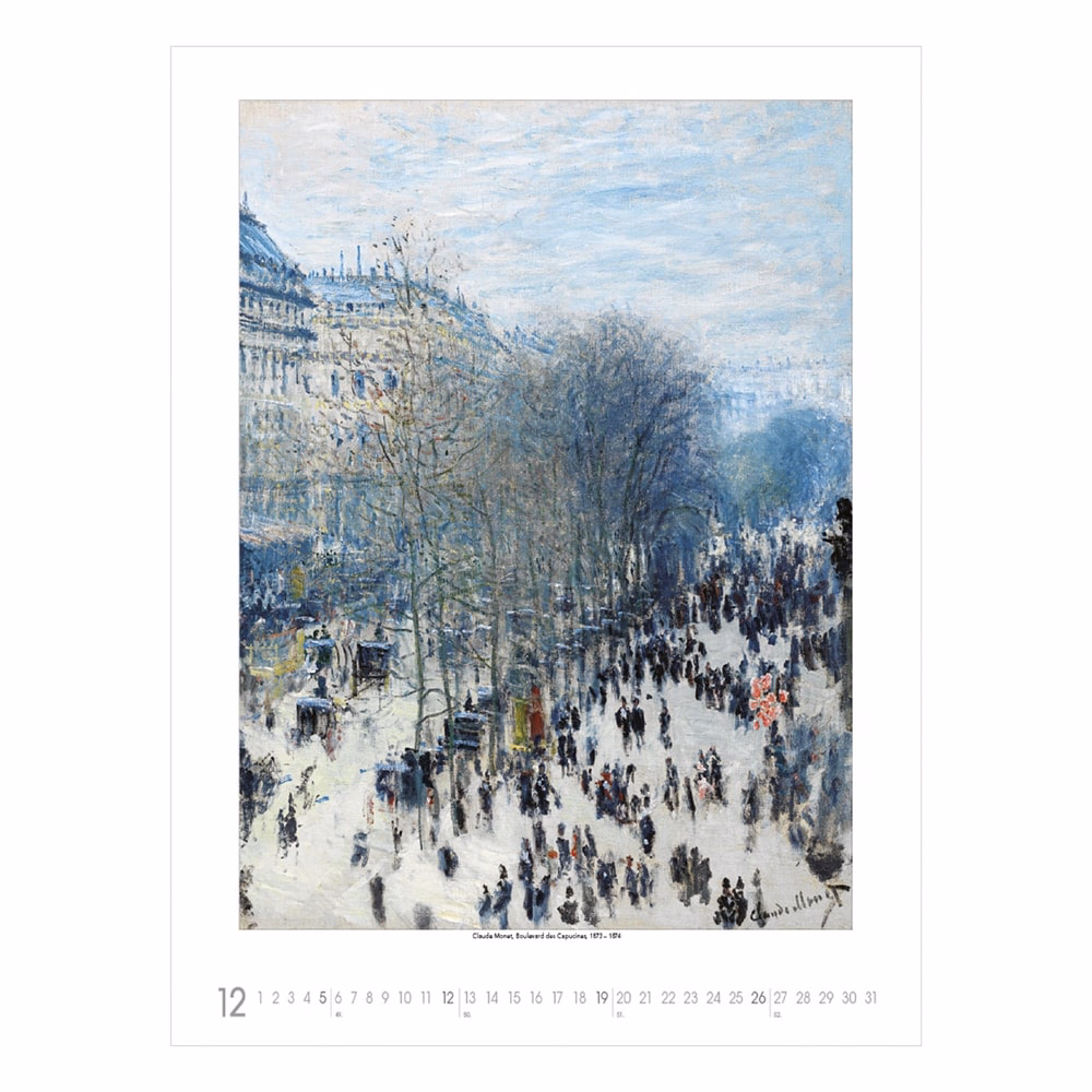 Falinaptár TOPTIMER T096 420x560mm álló Claude Monet 2027
