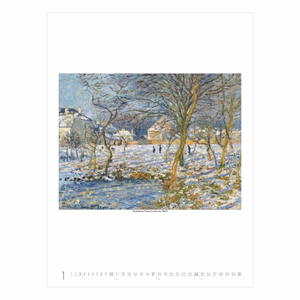 Falinaptár TOPTIMER T096 420x560mm álló Claude Monet 2027