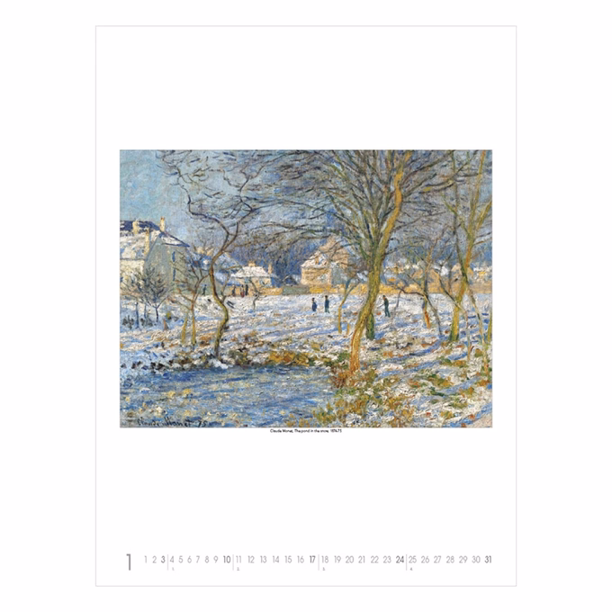 Falinaptár TOPTIMER T096 420x560mm álló Claude Monet 2027