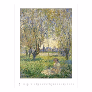 Falinaptár TOPTIMER T096 420x560mm álló Claude Monet 2027