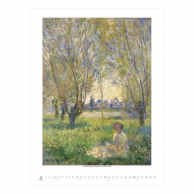Falinaptár TOPTIMER T096 420x560mm álló Claude Monet 2027
