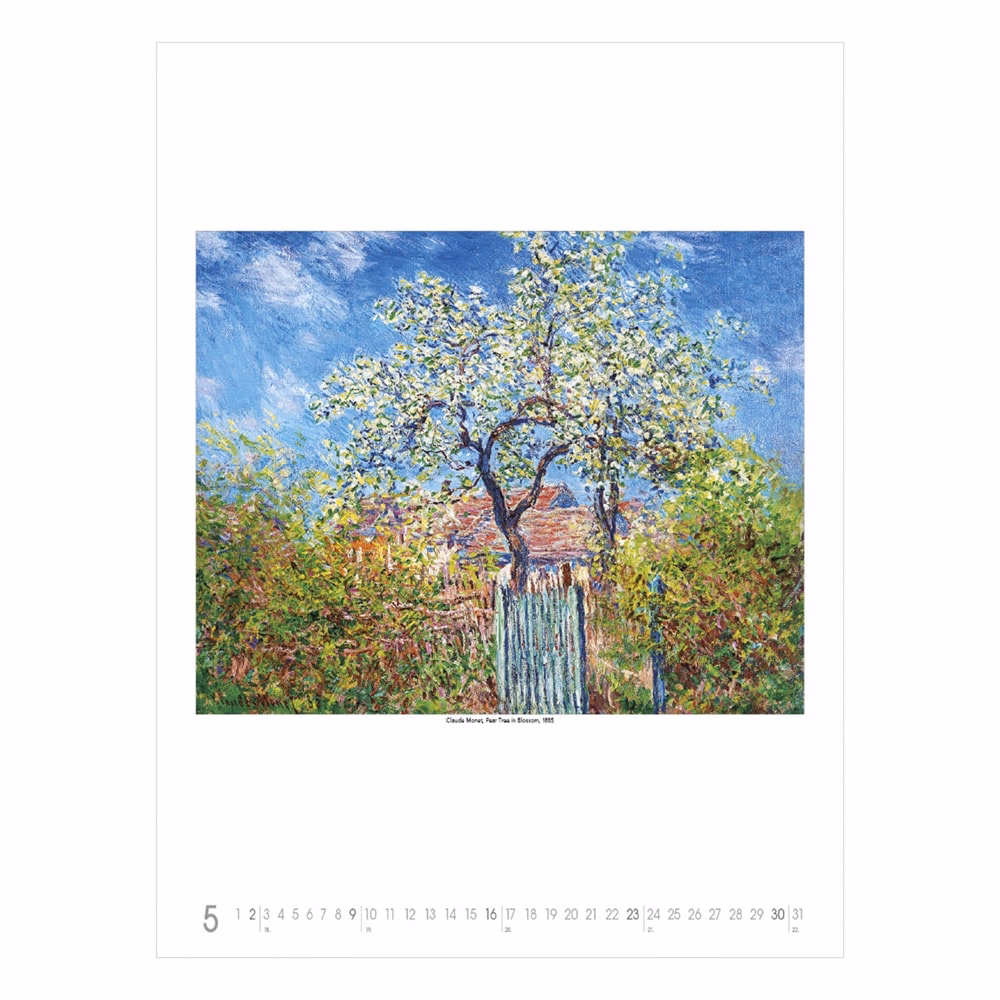 Falinaptár TOPTIMER T096 420x560mm álló Claude Monet 2027