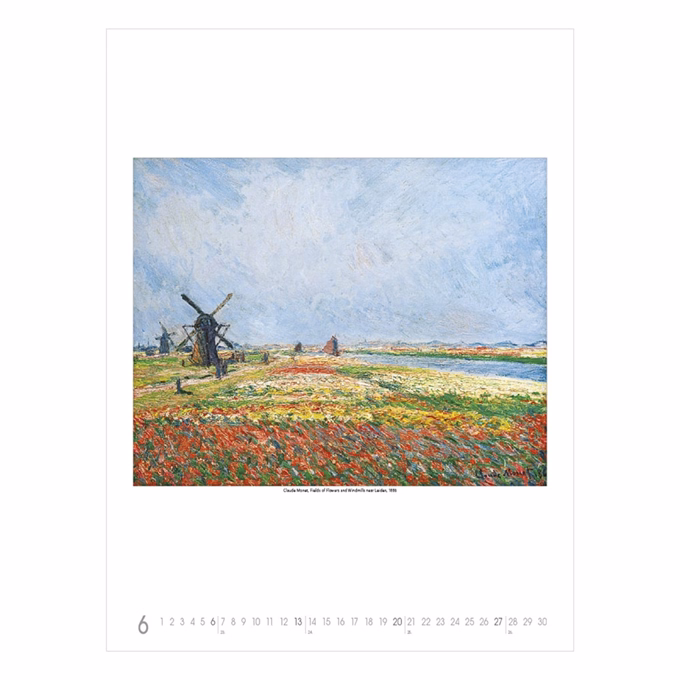 Falinaptár TOPTIMER T096 420x560mm álló Claude Monet 2027