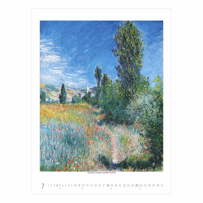 Falinaptár TOPTIMER T096 420x560mm álló Claude Monet 2027