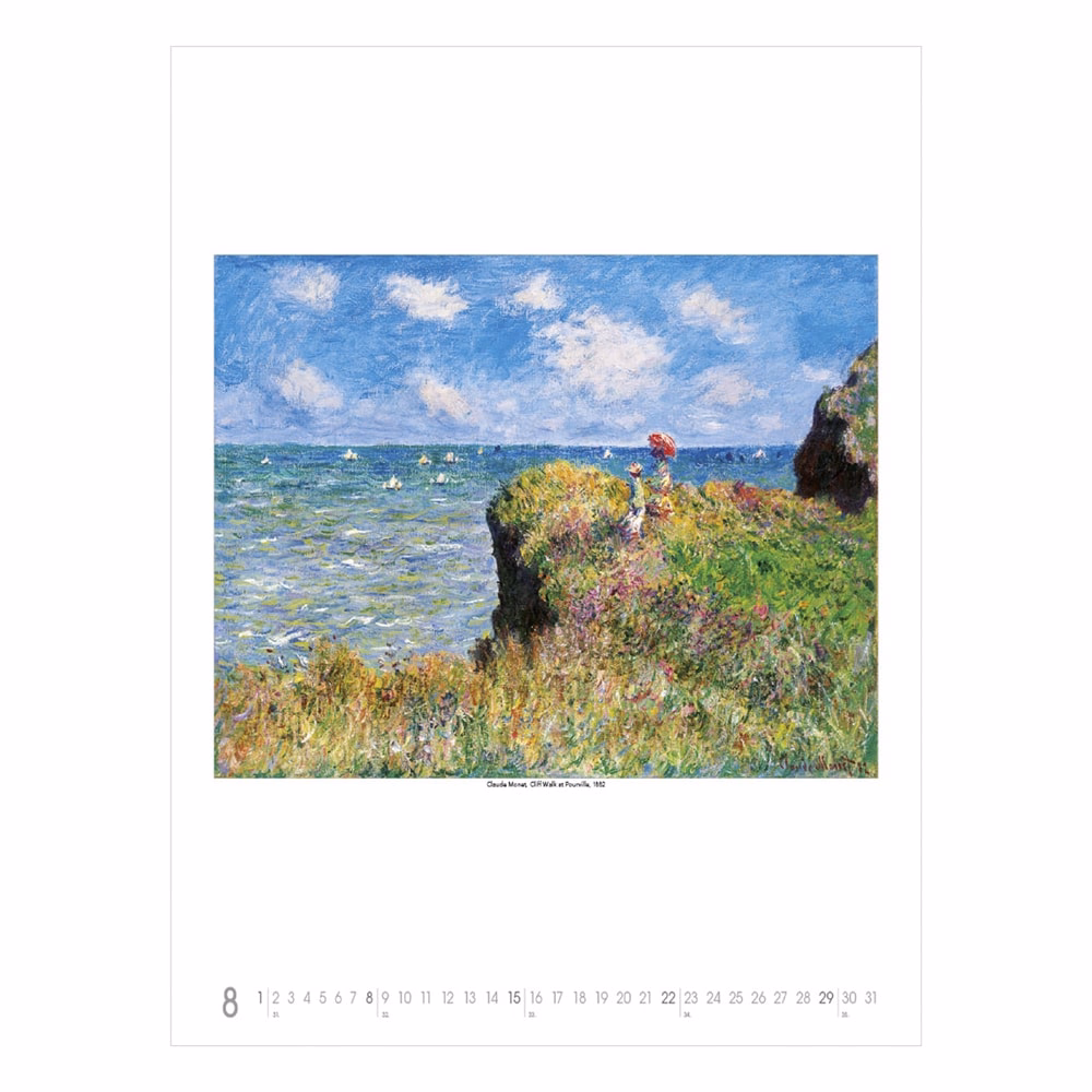 Falinaptár TOPTIMER T096 420x560mm álló Claude Monet 2027