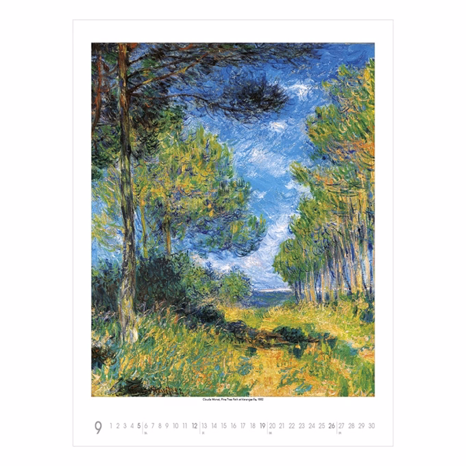 Falinaptár TOPTIMER T096 420x560mm álló Claude Monet 2027