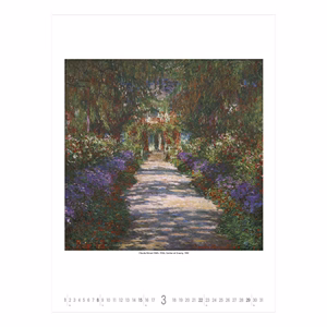 Falinaptár TOPTIMER T096 420x560mm álló Gardens impressionism 2026.