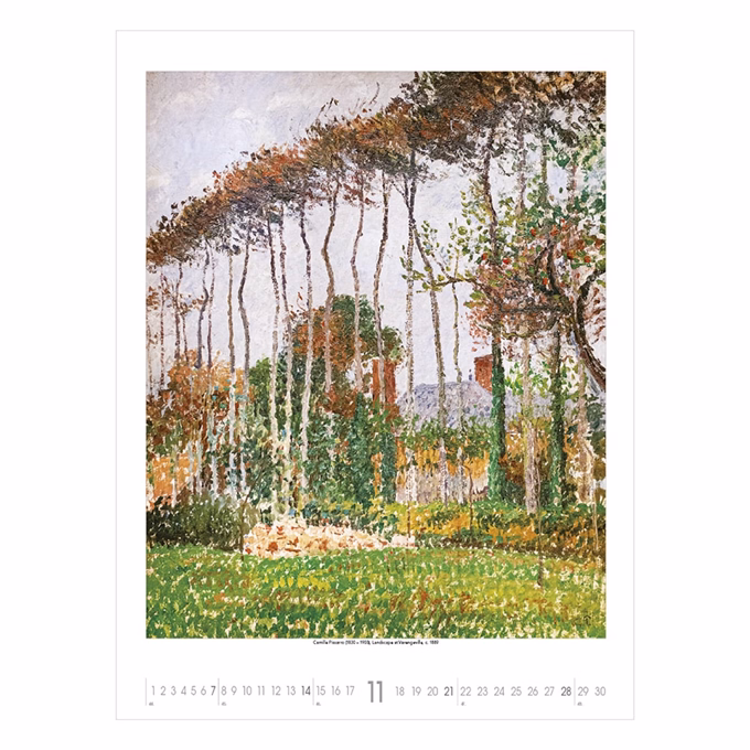 Falinaptár TOPTIMER T096 420x560mm álló Gardens impressionism 2027