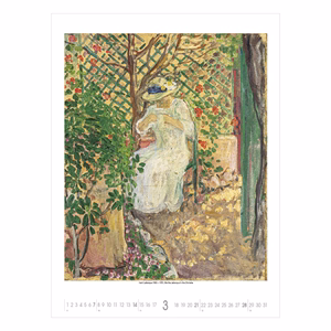 Falinaptár TOPTIMER T096 420x560mm álló Gardens impressionism 2027