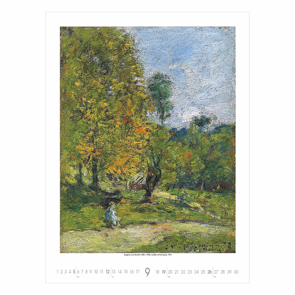 Falinaptár TOPTIMER T096 420x560mm álló Gardens impressionism 2027
