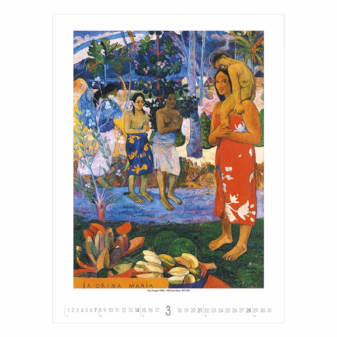 Falinaptár TOPTIMER T096 420x560mm álló Monet to Klee 2027