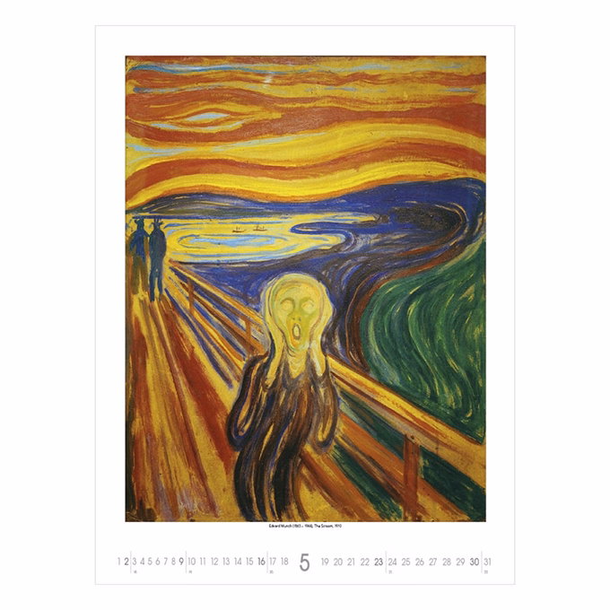 Falinaptár TOPTIMER T096 420x560mm álló Monet to Klee 2027