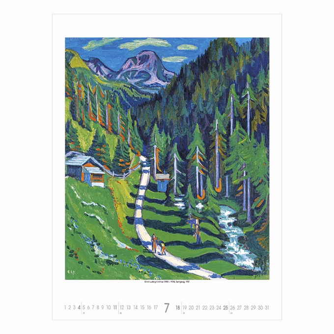Falinaptár TOPTIMER T096 420x560mm álló Monet to Klee 2027
