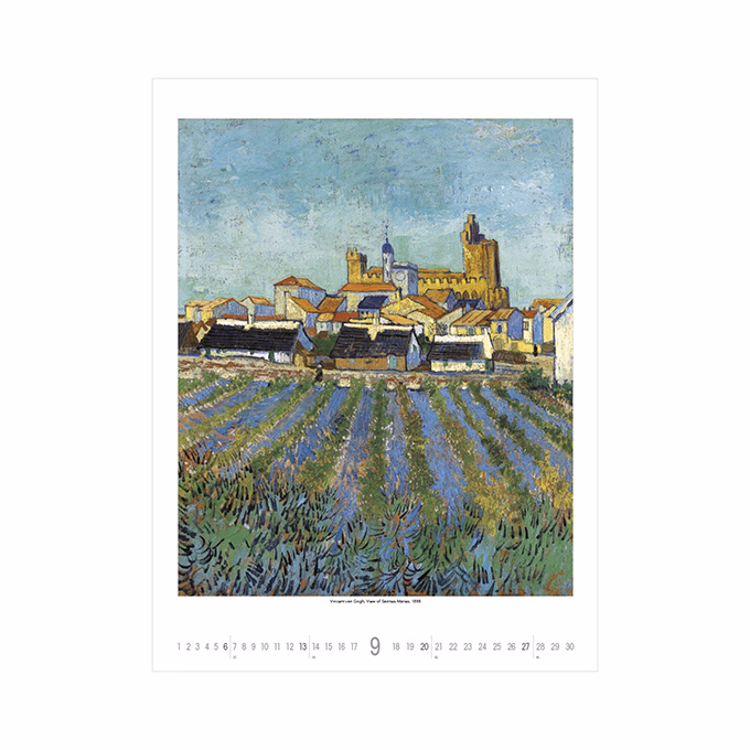 Falinaptár TOPTIMER T096 420x560mm álló Vincent Van Gogh 2026.