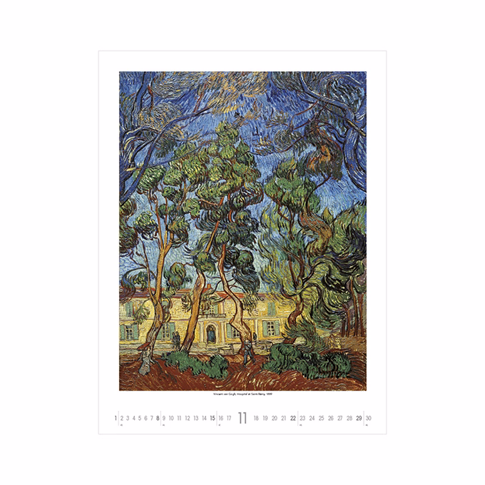 Falinaptár TOPTIMER T096 420x560mm álló Vincent Van Gogh 2026.