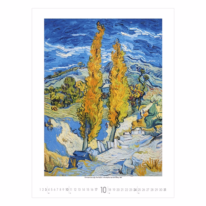 Falinaptár TOPTIMER T096 420x560mm álló Vincent Van Gogh 2027