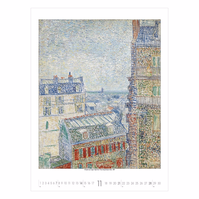 Falinaptár TOPTIMER T096 420x560mm álló Vincent Van Gogh 2027