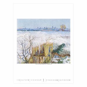 Falinaptár TOPTIMER T096 420x560mm álló Vincent Van Gogh 2027