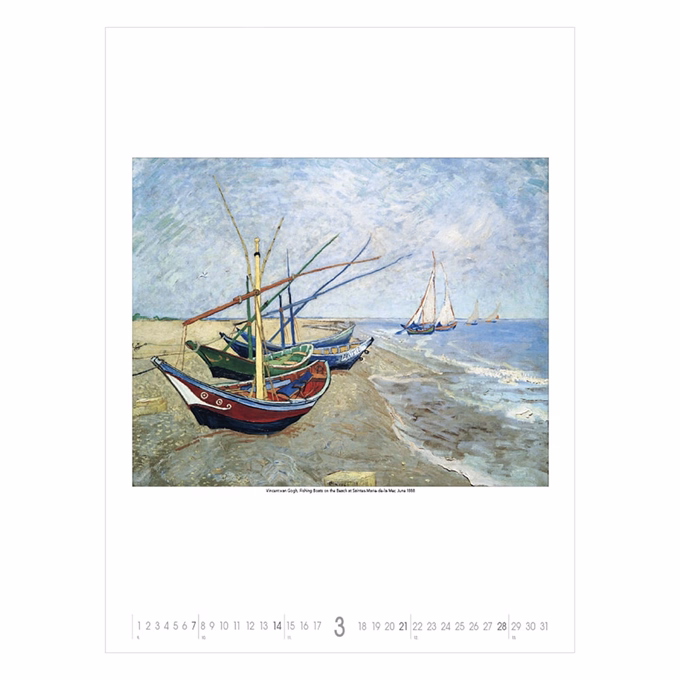 Falinaptár TOPTIMER T096 420x560mm álló Vincent Van Gogh 2027