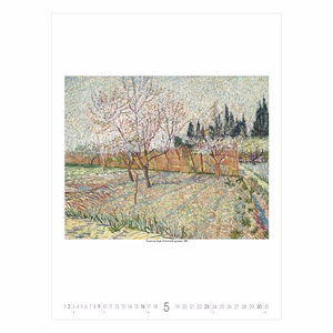 Falinaptár TOPTIMER T096 420x560mm álló Vincent Van Gogh 2027
