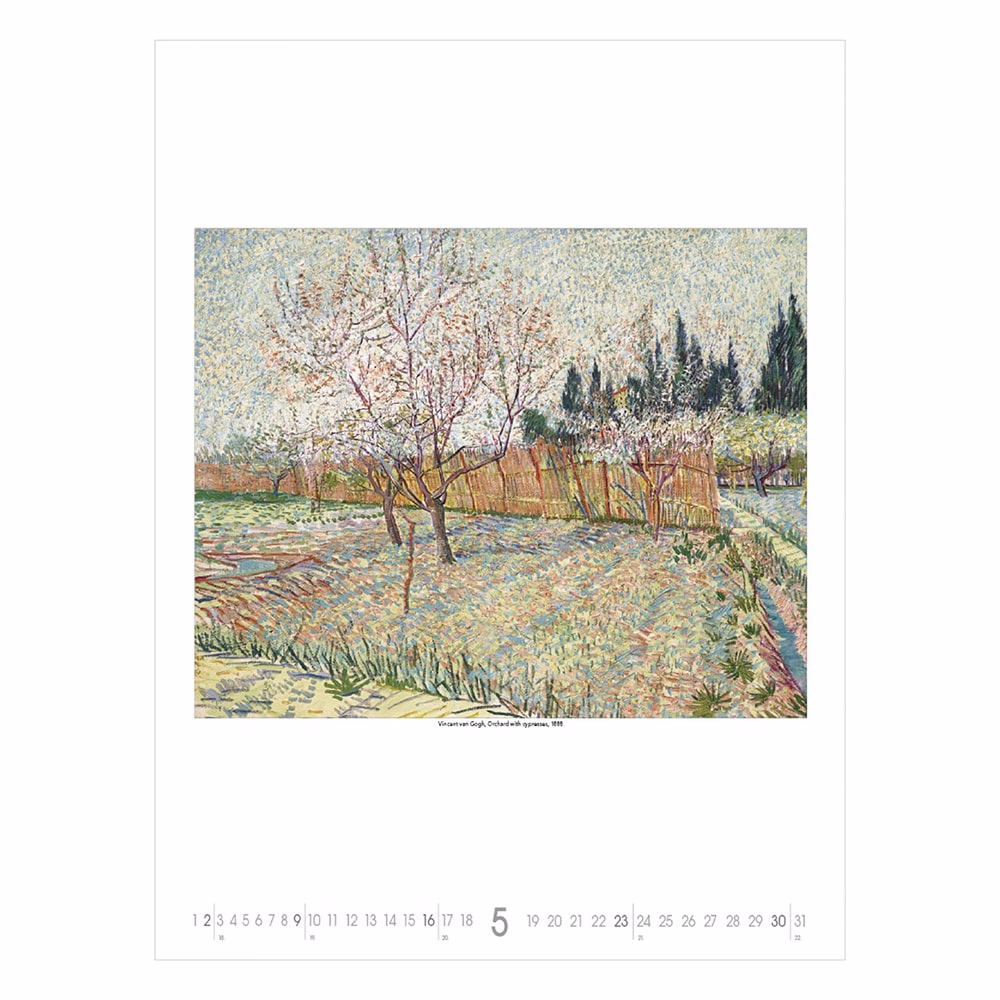 Falinaptár TOPTIMER T096 420x560mm álló Vincent Van Gogh 2027