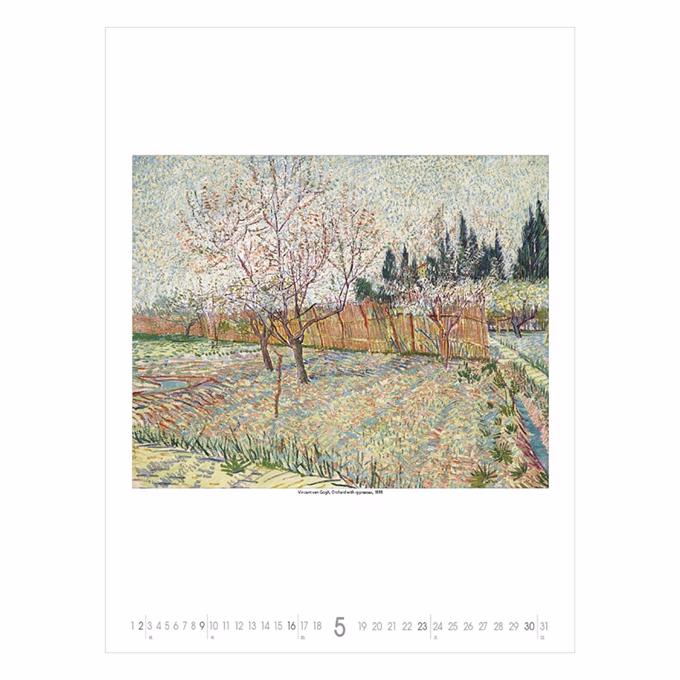 Falinaptár TOPTIMER T096 420x560mm álló Vincent Van Gogh 2027