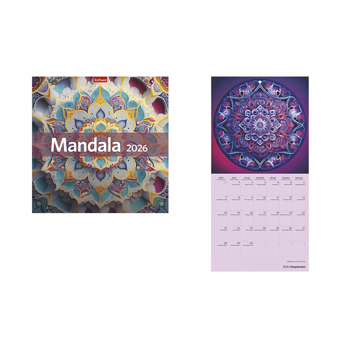 Falinaptár TOPTIMER T098 290x580mm álló Mandala 2026.