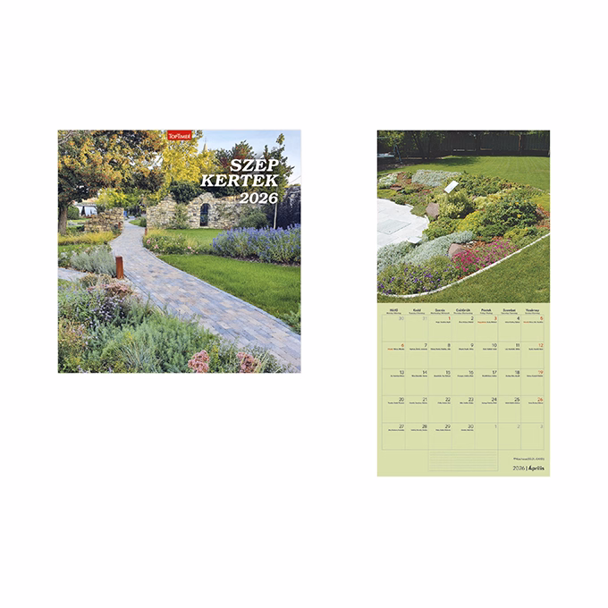 Falinaptár TOPTIMER T098 290x580mm álló Szép kertek 2026.