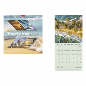 Falinaptár TOPTIMER T098 290x580mm álló Travel dreams 2027