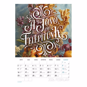 Falinaptár spirálozott  LIZZY CARD B/4 álló Motiváció 2026.