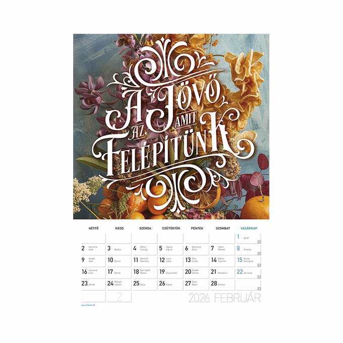 Falinaptár spirálozott  LIZZY CARD B/4 álló Motiváció 2026.