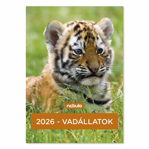 Falinaptár spirálozott NEBULO B/4 álló Vadállatok 2026.