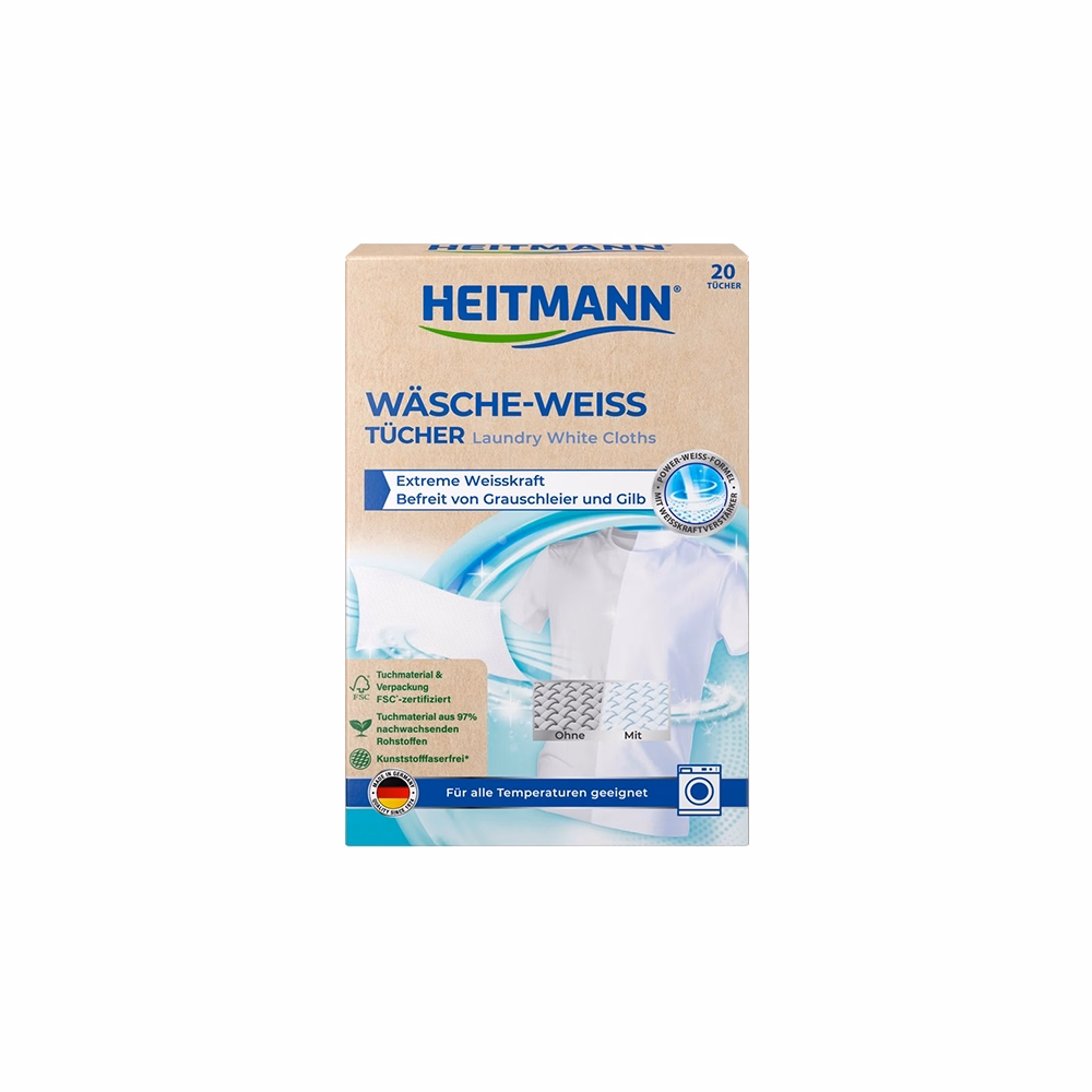 Fehérítő kendő HEITMANN 20 darabos