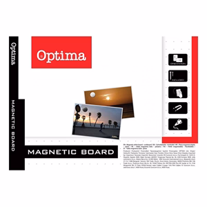Fehértábla mágneses OPTIMA aluminium kerettel 60x90 cm