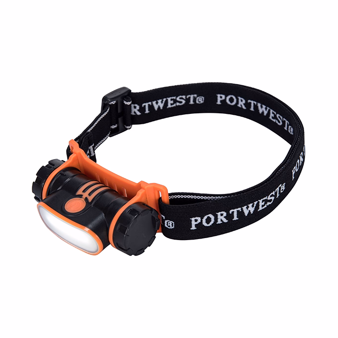 Fejlámpa PORTWEST LED újratölthető USB fekete